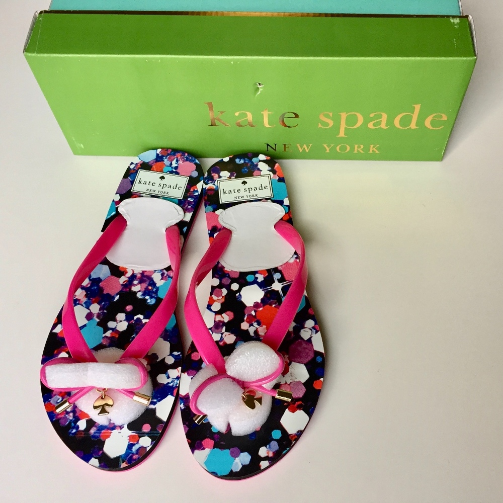 LAST ONE! Kate Spade Nova Cabaret Pink Flip Flops - Picture 3 of 7